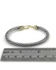 David Yurman Buckle Classic Cable Bangle in Silver and Gold